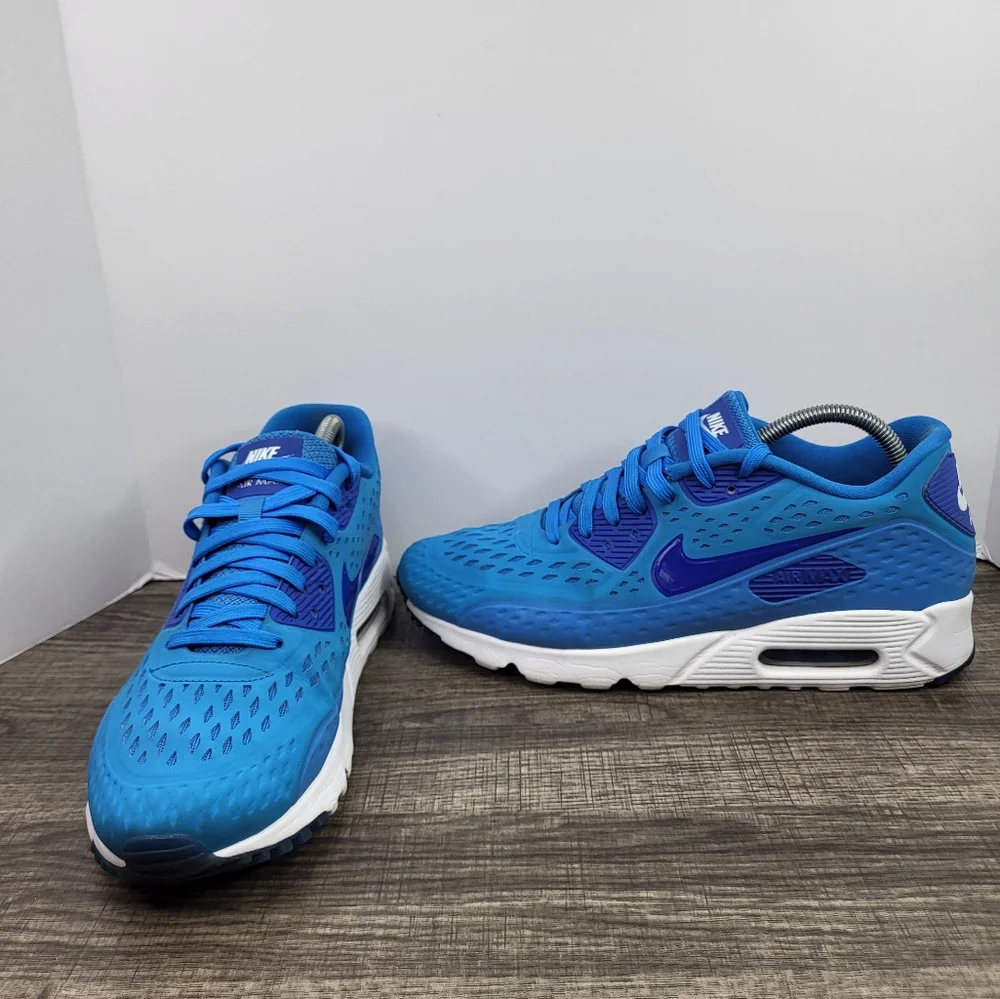 Nike Air Max 90 Ultra Light Photo Blue Running Shoes 725222-404 Men's 9.5